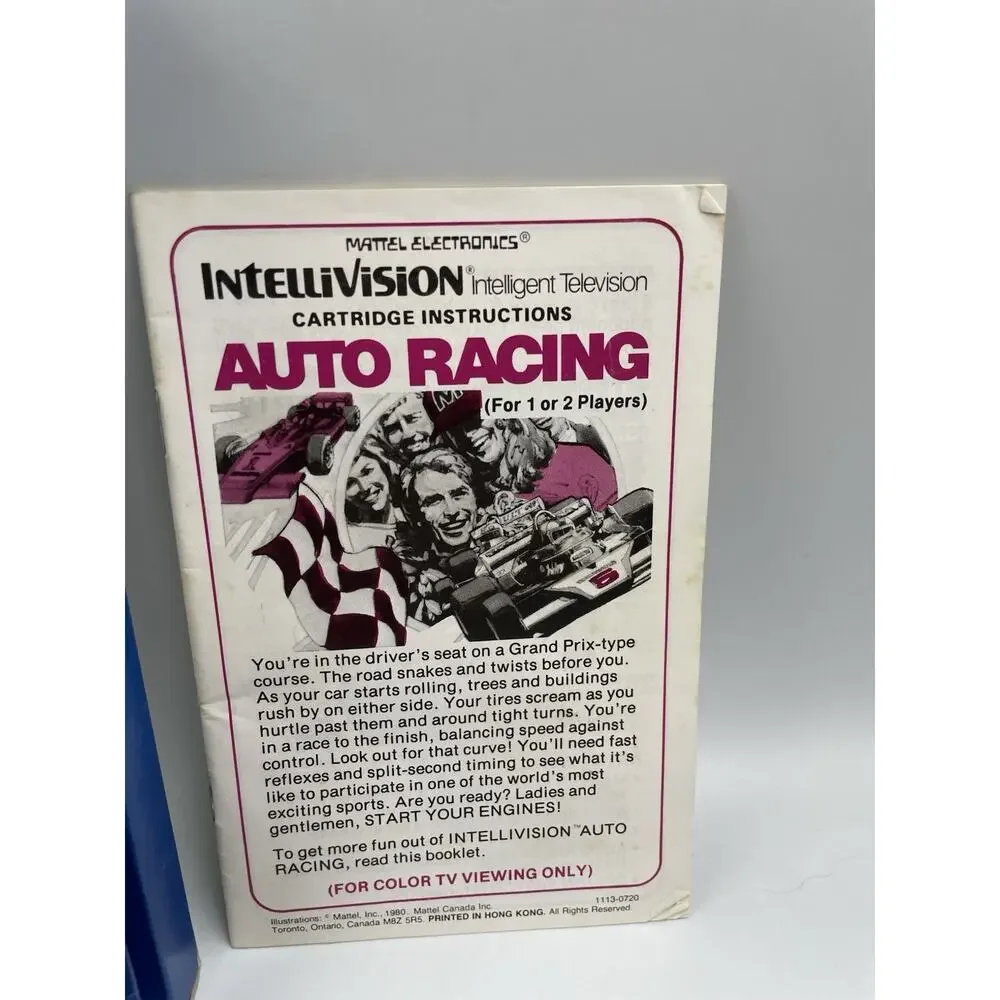 Auto Racing (Intellivision, 1980) COMPLETE IN BOX w/ OVERLAYS / TESTED